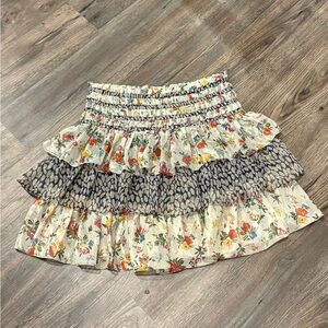 Current Air Multicolor Tiered A-Line Skirt